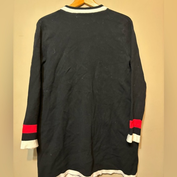 ZARA KNIT Preppy Collegiate Pearl-Button Double Breasted Long Cardigan - Picture 4 of 6